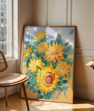 Sunflowers in Bright Sunlight