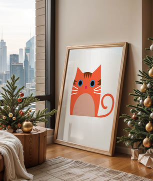 Cute Cat Illustration with Bright Colors and Whimsical Design - Mi tienda