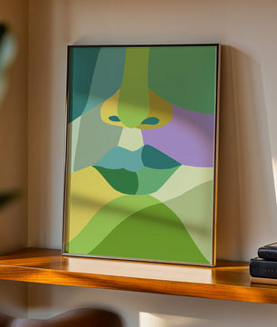 Formas geométricas abstractas y coloridas en diseño de arte moderno