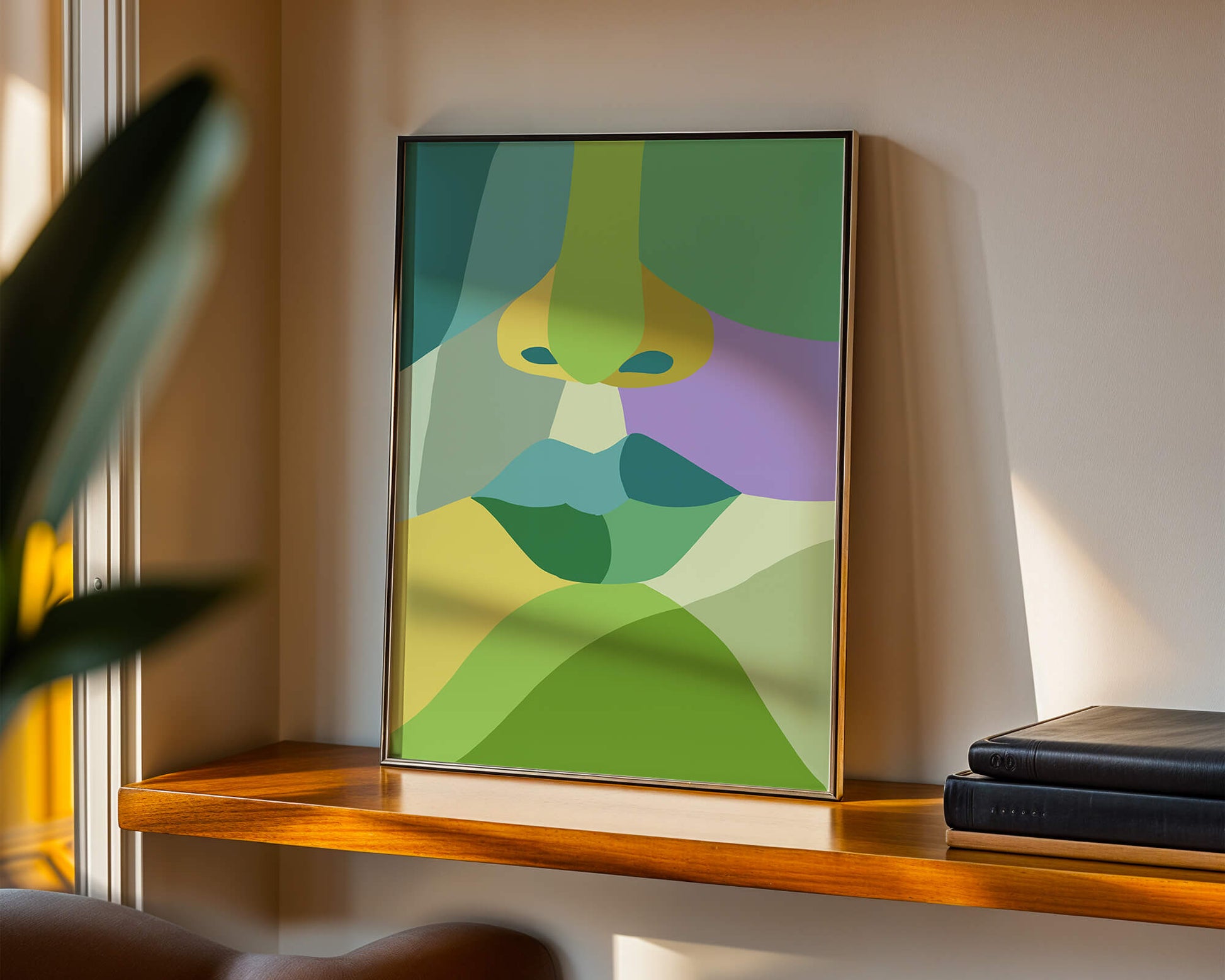 Formas geométricas abstractas y coloridas en diseño de arte moderno