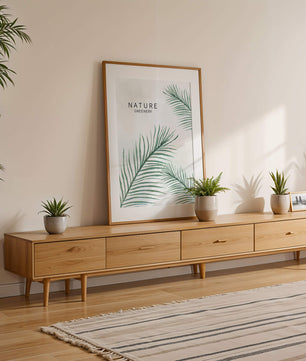 Elegant Green Palm Leaves on Textured Background - Mi tienda