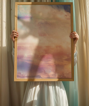 Dreamy Pastel Sky with Soft Clouds and Subtle Glow