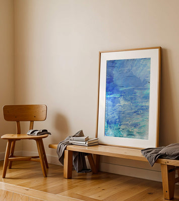 Abstract blue textured watercolor background