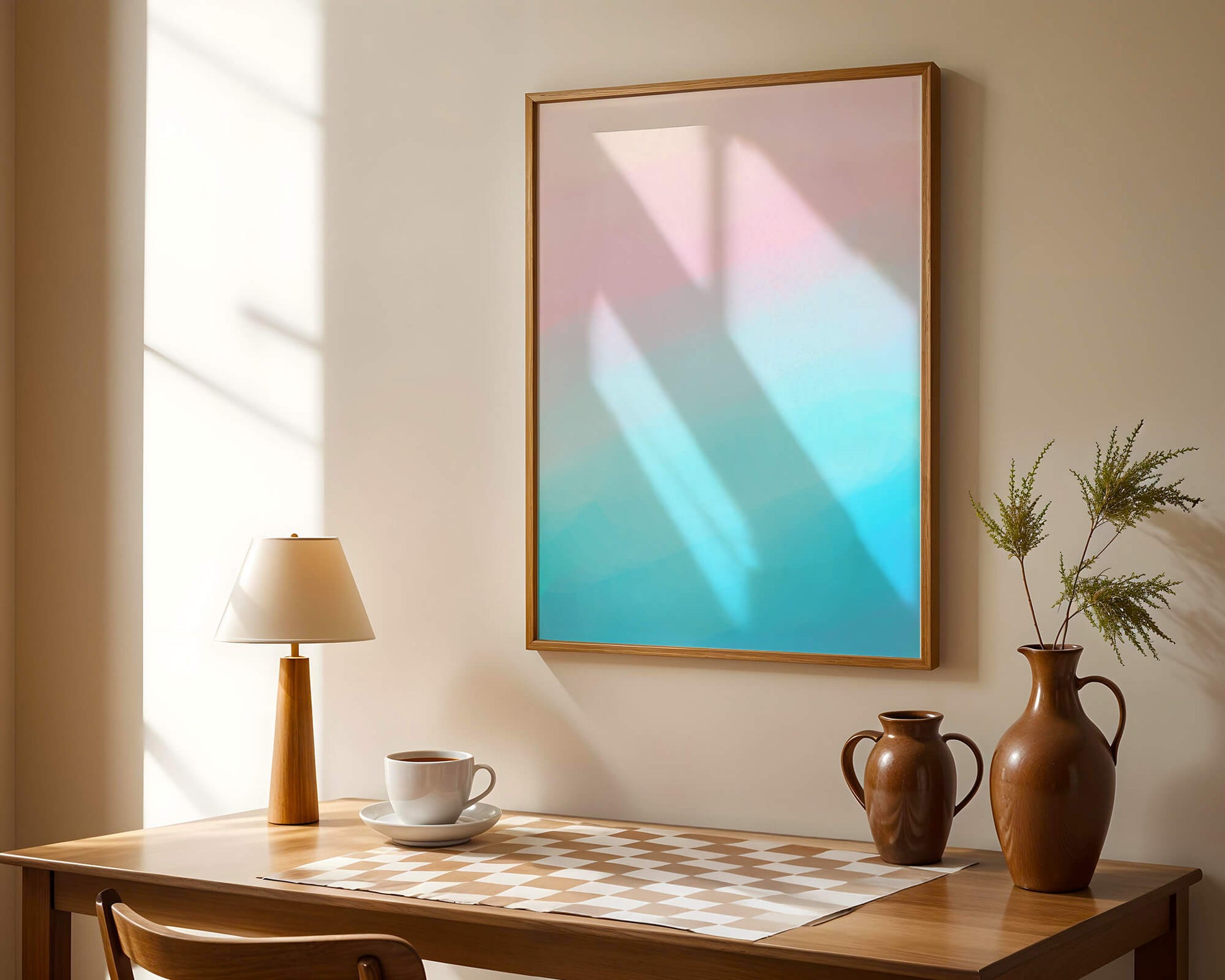 Pastel Gradient Background with Pink and Blue Hues