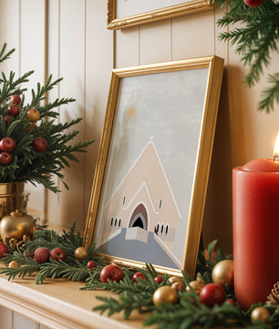 Minimalist Church Architecture with Soft Sunrise - Mi tienda