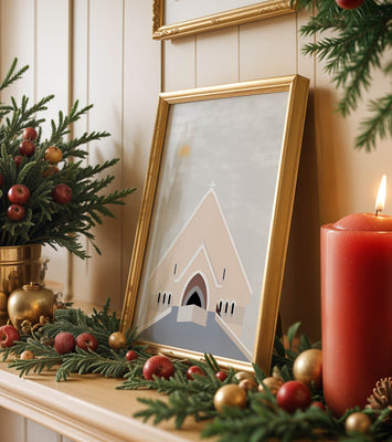 Minimalist Church Architecture with Soft Sunrise