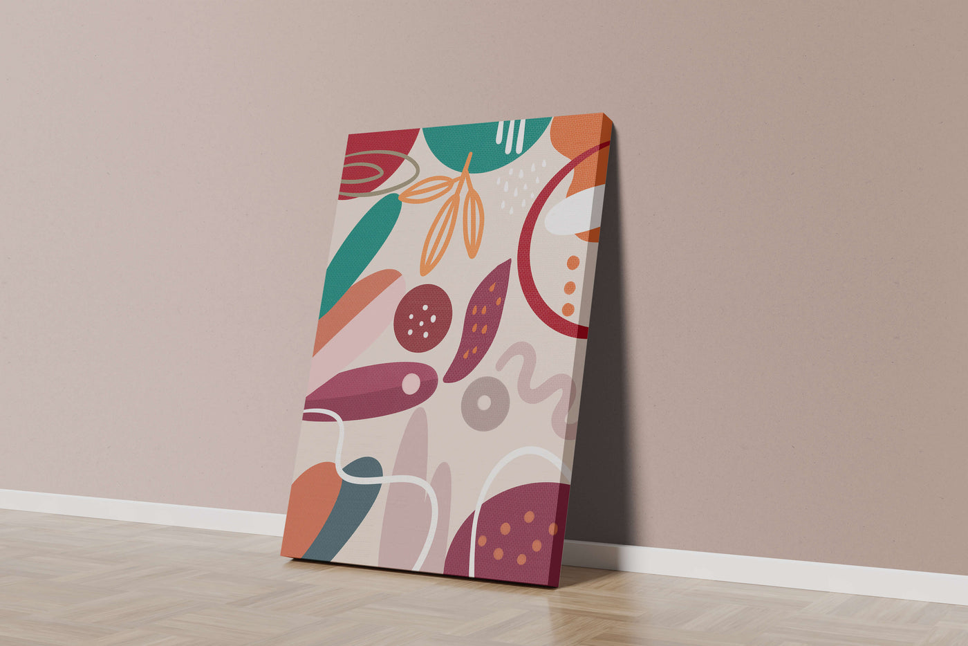 Abstract colorful geometric shapes and patterns