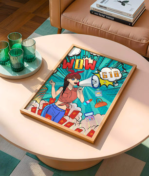 Vibrant Pop Art Style Shopping Experience with Retro Influences