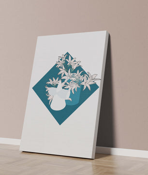 Modern Floral Design with Geometric Elements