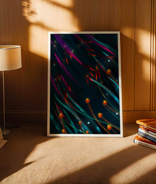 Abstract Underwater Fantasy with Glowing Elements and Vivid Colors