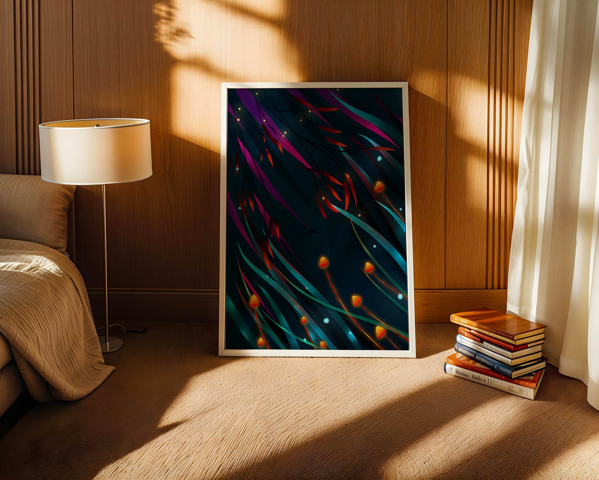 Abstract Underwater Fantasy with Glowing Elements and Vivid Colors