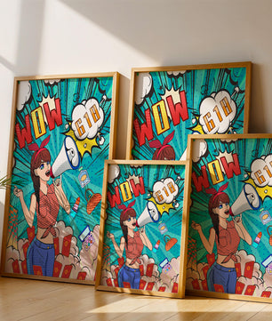 Vibrant Pop Art Style Shopping Experience with Retro Influences