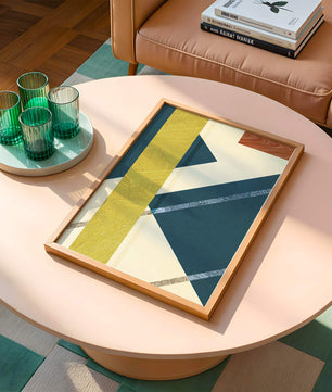 Zeitgenössische abstrakte geometrische Kunst mit lebendigen Farben