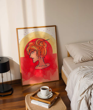 Abstract Portrait with Vibrant Colors and Artistic Flair