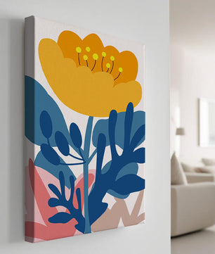 Illustration florale abstraite colorée au design botanique moderne