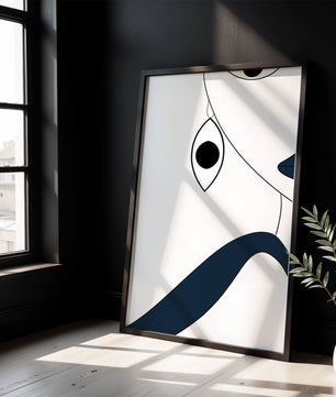 Abstract Minimalist Art with Geometric Shapes and Earring Detail - Mi tienda