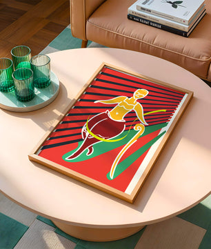 Modern abstract art with dynamic lines and vivid colors - Mi tienda