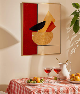 Abstract Geometric Composition with Bold Colors and Textures - Mi tienda