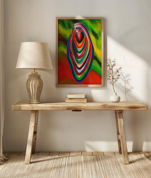 Abstract multicolored swirl with vibrant brush strokes