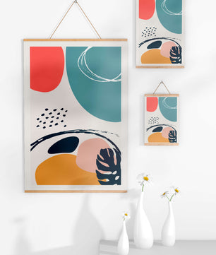 Abstract shapes and colors in modern art design
