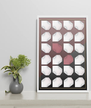 Contemporary Geometric Design with Red and White Sheets