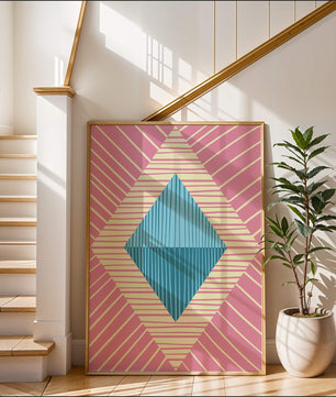 Composition géométrique abstraite avec des couleurs pastel