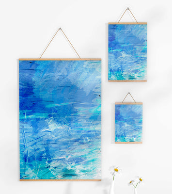 Abstract blue textured watercolor background