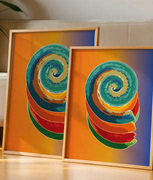 Bunte Spirale abstrakte Kunst mit lebendigem Farbverlauf Hintergrund