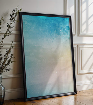 Pastel watercolor background with blue and beige gradient