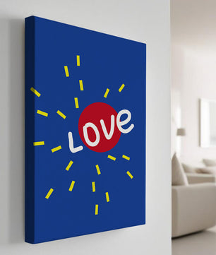 Diseño abstracto con temática de amor colorido con elementos audaces