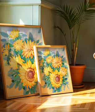 Sunflowers in Bright Sunlight