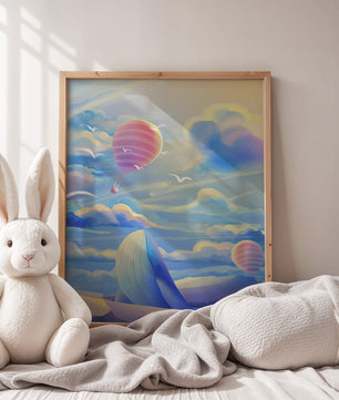 Majestic Whale and Hot Air Balloon in a Dreamy Sky - Mi tienda