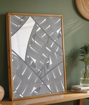 Detailed Abstract Geometric Pattern with Interwoven Stripes - Mi tienda