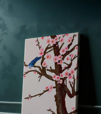 Charming illustration of cherry blossom tree with birds