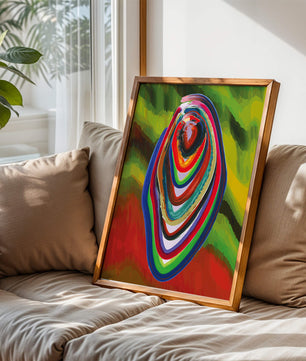 Abstract multicolored swirl with vibrant brush strokes