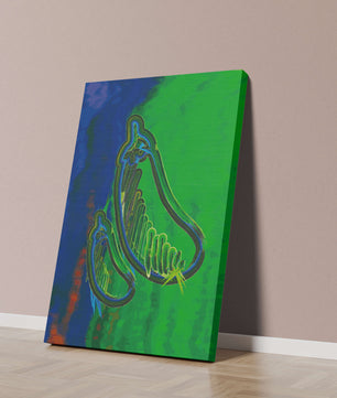 Abstract colorful artwork with vibrant shapes and lines