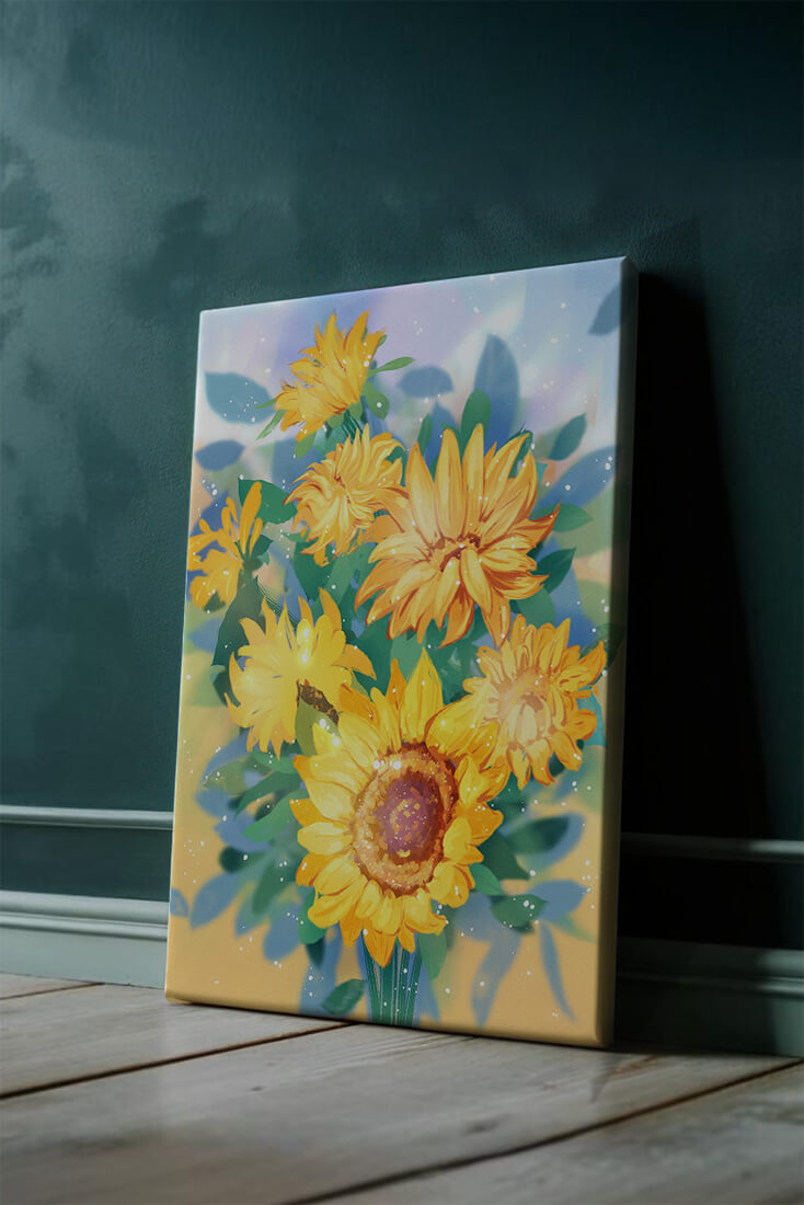 Sunflowers in Bright Sunlight