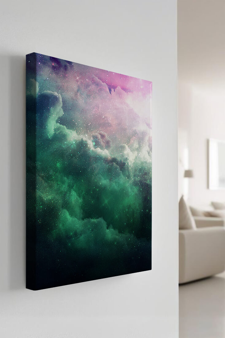 Mystical Cosmic Clouds Illuminated by Colorful Nebula