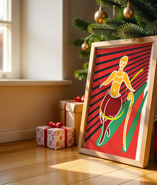 Modern abstract art with dynamic lines and vivid colors - Mi tienda