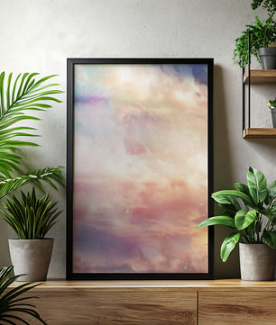Dreamy Pastel Sky with Soft Clouds and Subtle Glow