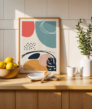 Abstract shapes and colors in modern art design