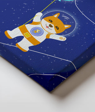 Astronaut Dog Floating in Space with Balloon - Mi tienda