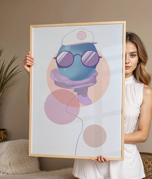 Colorful Balloon with Glasses in Modern Abstract Art - Mi tienda