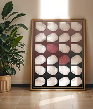 Contemporary Geometric Design with Red and White Sheets