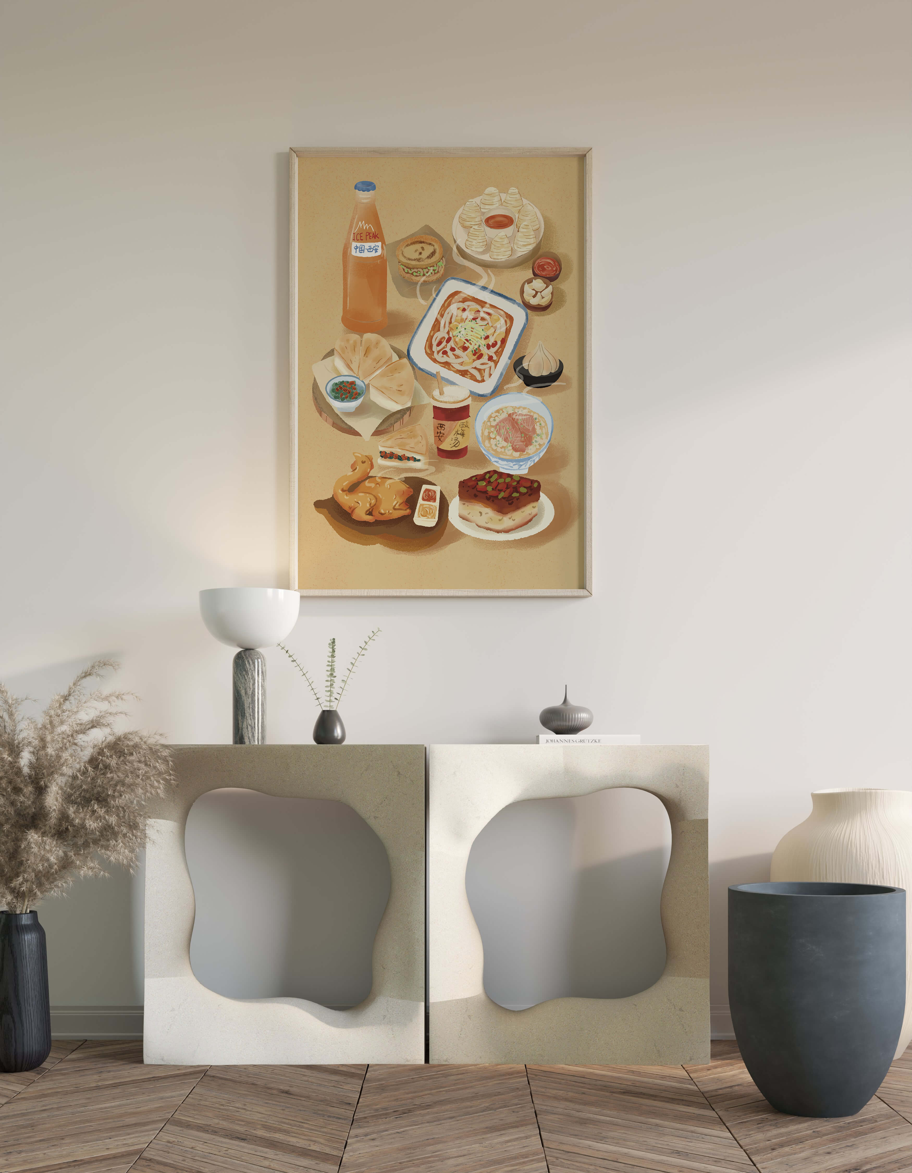 Traditional Chinese Feast with Diverse Dishes and Refreshment