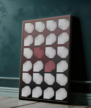 Contemporary Geometric Design with Red and White Sheets