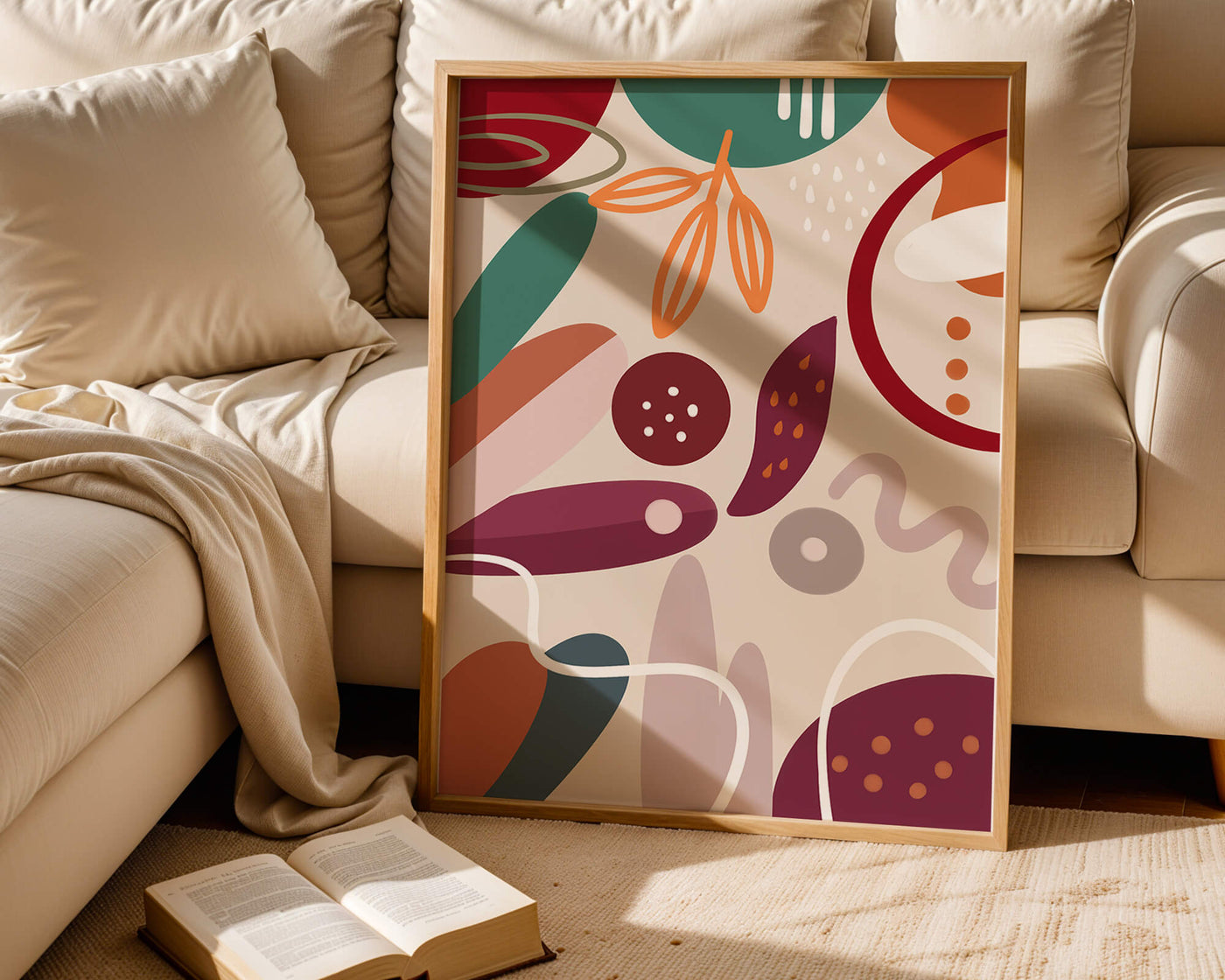 Abstract colorful geometric shapes and patterns