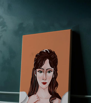Portrait of a woman with elegant hairstyle and golden watch