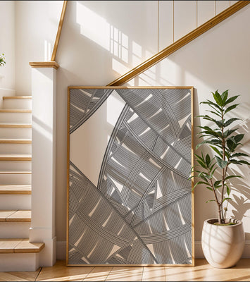 Detailed Abstract Geometric Pattern with Interwoven Stripes