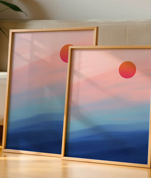 Sunset Over Ocean with Colorful Sky